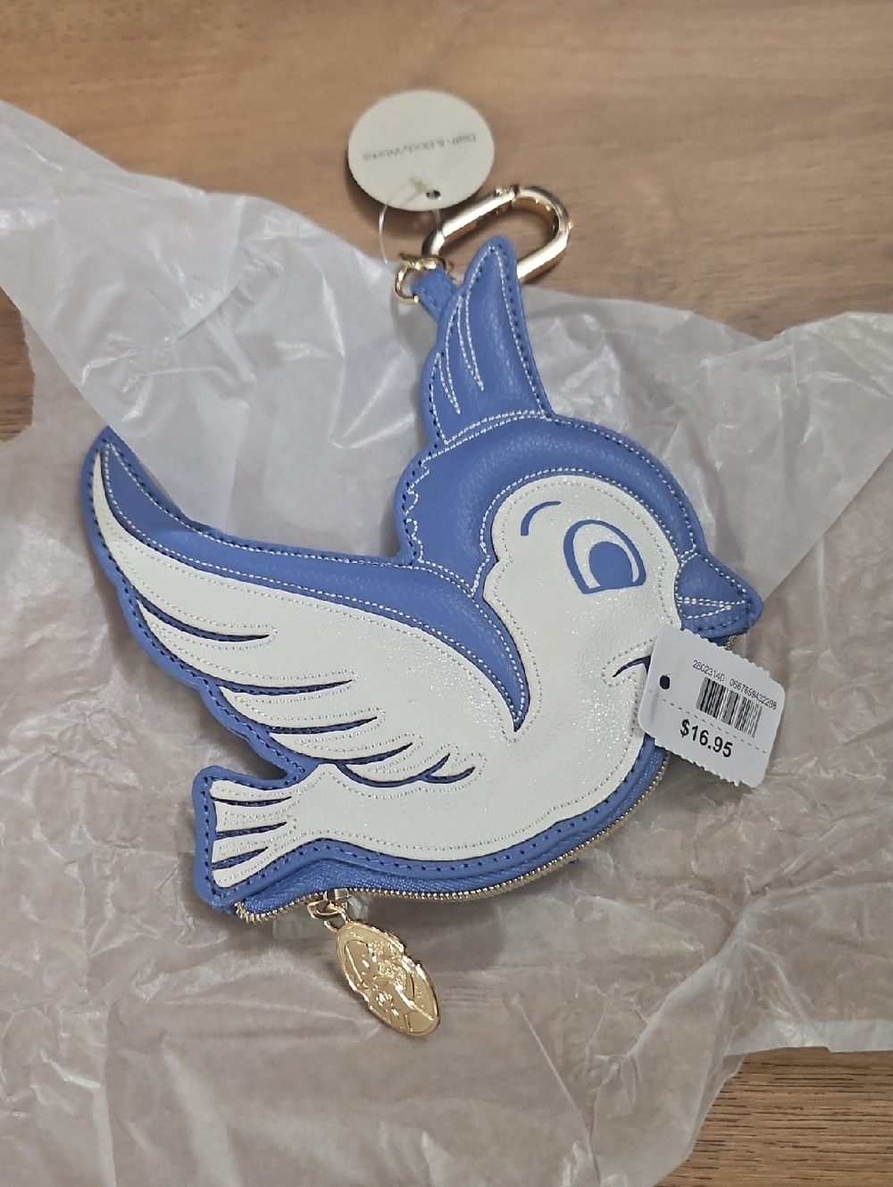 BATH & BODY WORKS X DISNEY PRINCESSES SNOW WHITE BLUE BIRD COIN PURSE NEW - Picture 8 of 11